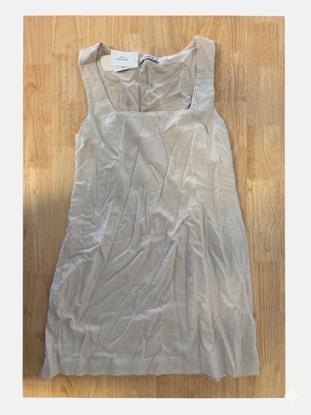 Womens Tan Linen Dress